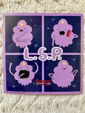 2012 Adventure Time Lumpy Space Princess Sticker (4” x 4”)